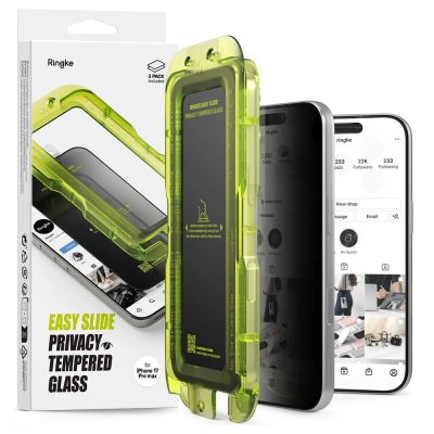 Ringke Easy Slide 2-pack Privacy Glass for iPhone 17 Pro Max