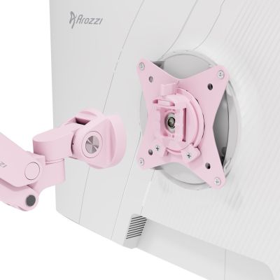 7. Arozzi AZ-ALZARE-NEO-PNK Monitor Holder/Stand Desk Pink