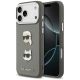 Karl Lagerfeld FW Grained Karl & Choupette Heads Pins & Logo iPhone 17 Pro Max Case - Gray