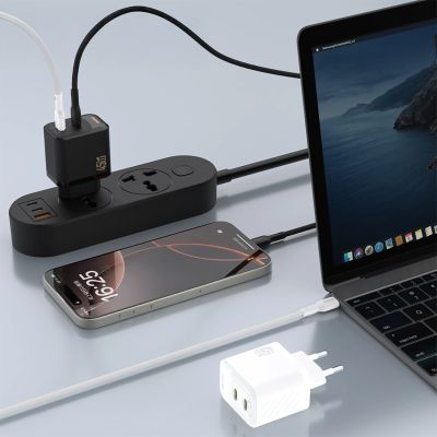 3. Dudao A28PEU PD 45W GaN 2xUSB Wall Charger - Black