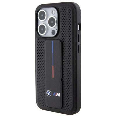 10. BMW Grip Stand Smooth & Perforated case for iPhone 15 Pro - black