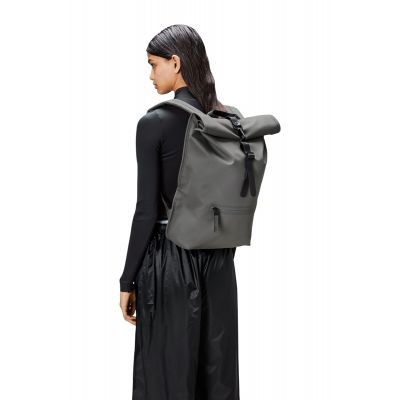 8. Rains Rolltoprucksack Gray W3 13320 13