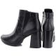 5. Women's ankle boots with a block heel and platform, insulated, black, M.Daszyński AF125B-1