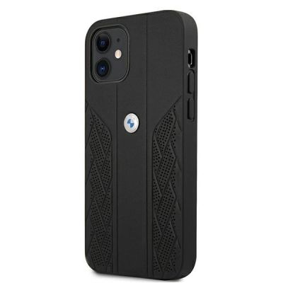 2. BMW Leather Curve Perforate Case for iPhone 12 mini - Black