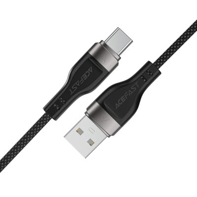 2. Acefast C11-04 USB-A - USB-C 3A Cable 1.2m Magnetic Braid - Black