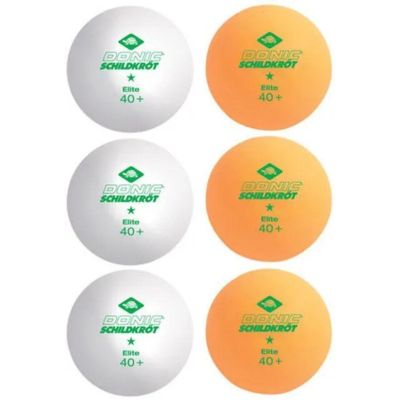 2. TABLE TENNIS BALLS 1-STAR ELITE POLY 40 MIX 6 PCS POTS