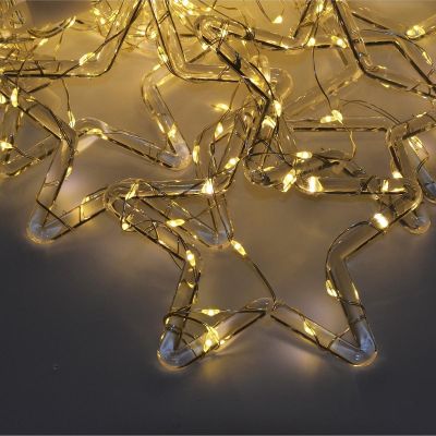 11. CHRISTMAS TREE LIGHTS LIGHT CURTAIN 120x120 CM 235LED WARM WHITE STARS