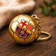 10. FC Barcelona original licensed keychain in the shape of a golden ball with the B7081 coat of arms