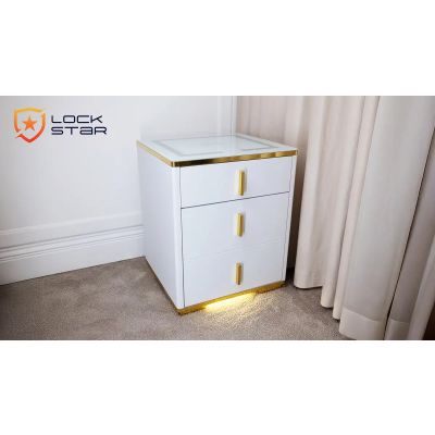 3. Extralink LOCKSTAR ELECTRONIC SAFE, BEDSIDE TABLE WITH WIRELESS CHARGING