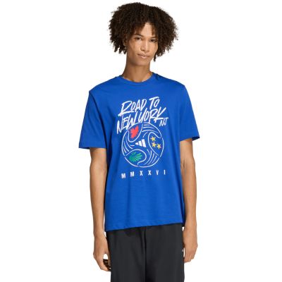 Men's adidas FIFA World Cup 26™ Road to NYNJ Graphic T-Shirt Blue KB2534