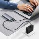 3. HUB 11in1 Baseus Metal Gleam Series USB-C to USB-C PD / 3x USB-A 3.0 / USB-A 2.0 / HDMI / VGA / AUX / RJ-45 / SD TF - gray
