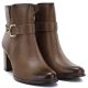 4. Women's insulated ankle boots with a block heel, brown M.Daszyński SA125-32
