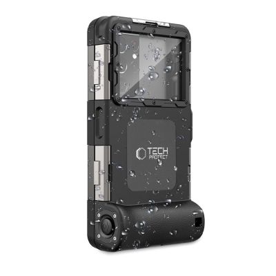 2. Tech-Protect Waterproof Case IPX8 for 4.7-6.7" Smartphones - Black