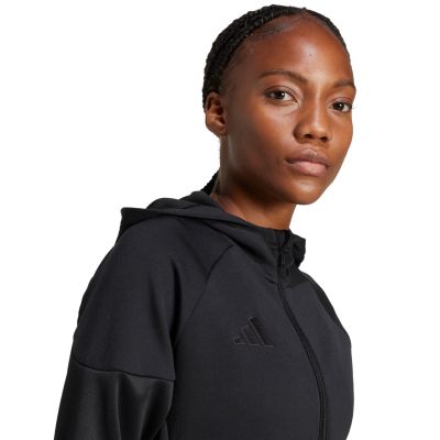 5. Women's adidas Tiro 25 Hoodie Full-Zip Black JD9079