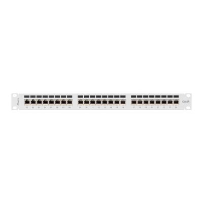 4. LANBERG PATCH PANEL 24 PORT 1U 19" CAT.6A FTP GRAY PPSA-1024-S