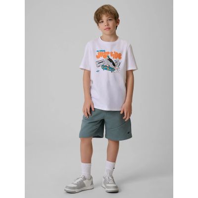 4. Boy's cotton T-shirt 4F 4FJRSS26TTSHM4171-10S