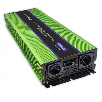 Qoltec Monolith Power Adapter/Inverter Automatic 6000 W Green