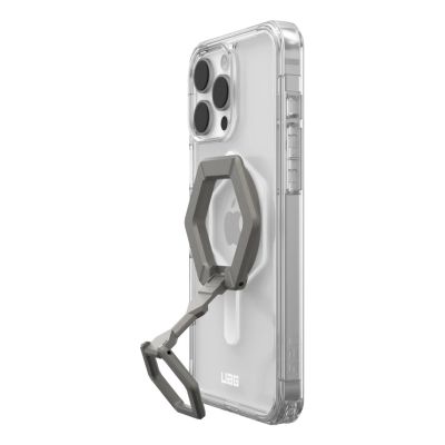 3. iPhone 16 Pro Max MagSafe-compatible protective case and Magnetic Ring Stand (ice-white/titanium)