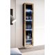 3. VIGO glass display cabinet '180' 180/40/30 black/wotan oak