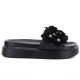 2. Women's floral platform flip-flops black D&A by S.Barski MR61-9015