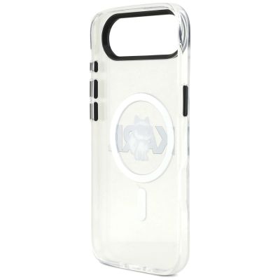 7. Karl Lagerfeld IML Choupette Sketch Logo MagSafe iPhone Air Case - Clear