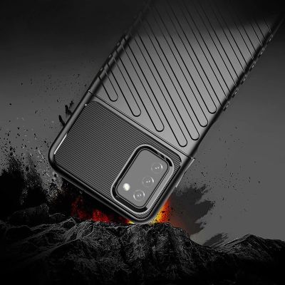 8. Thunder Case Flexible Tough Rugged Cover TPU Case for Samsung Galaxy A03s black