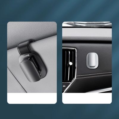 12. Baseus Car Holder Glasses Clip Silver (ACYJN-B0S)