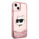 4. Karl Lagerfeld Glitter Choupette Head case for iPhone 14 Plus - pink