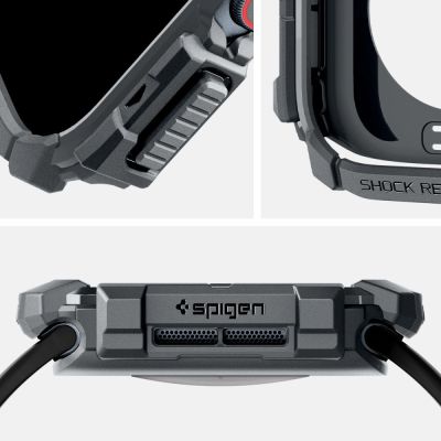 8. Spigen Rugged Armor Case for Apple Watch 10 46mm - Gray