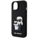 6. Karl Lagerfeld Saffiano Karl & Choupette Case for iPhone 13 / 14 / 15 - Black