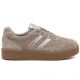 6. Women's beige leather platform sneakers S.Barski LR62-7107