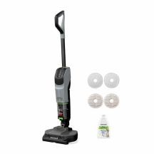 Bissell SpinWave + Vac Pet Pro Upright Battery Vacuum Cleaner Wet & Dry Cyclonic 0.4L Dust Bag Black, Gray