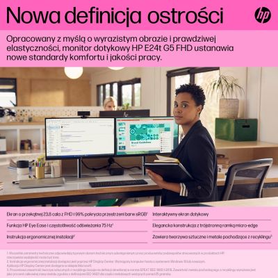 9. HP E24t G5 FHD Touchscreen Monitor