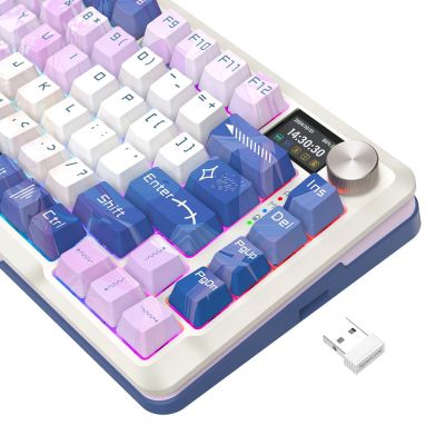 6. REDRAGON K708AK-RGB-PRO FLEKACT Keyboard USB + RF Wireless + Bluetooth White