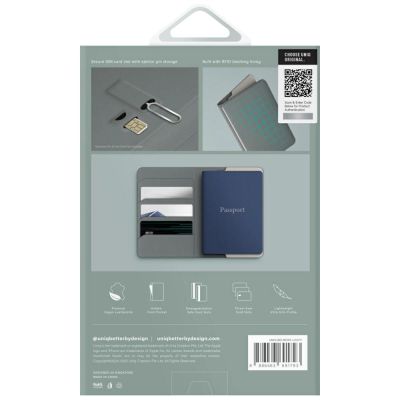 7. Uniq Belmont RFID Blocking Passport Case - Green/Ivory