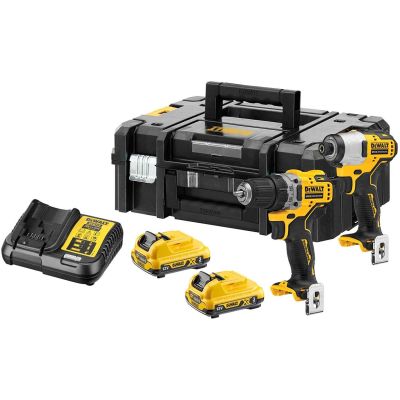 DeWALT DCK2110L2T-QW Powered Screwdriver/Impact Driver Black, Yellow