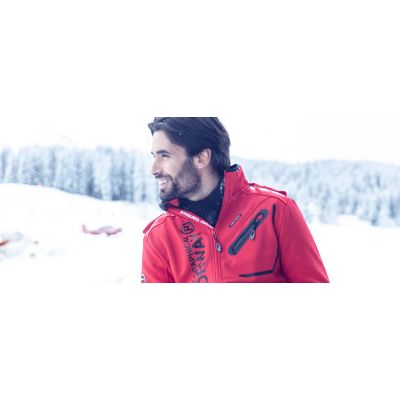 6. Men’s Navy Softshell Jacket Geographical Norway Techno (WU4549H-GN-NAVY-GREEN)