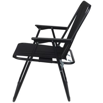 10. CAMPING CHAIR WITH ARMRESTS 52x44x75CM FOLDING BLACK