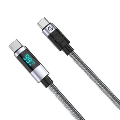 3. Orico LDC2C USB-C - USB-C PD 100 W Cable with LED Display 480 Mb/s 2 m - 2 pcs - Black
