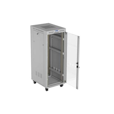 16. LANBERG FLOOR RACK CABINET 19" 32U 600X800 GRAY GLASS DOOR LCD (FLAT PACK) V2