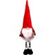 14. DECORATIVE SANTA CLAUS WITH SILVER STARS ON TELESCOPIC LEGS 50-70CM RED