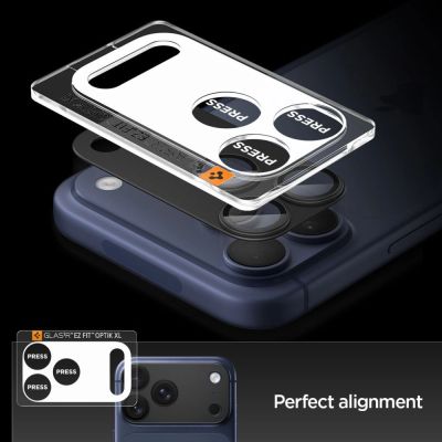 6. Spigen Optik Pro XL Camera Lens Glass for iPhone 17 Pro - Black
