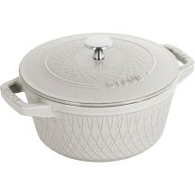 Staub Round Cast-Iron Pot – 4 L, White Truffle