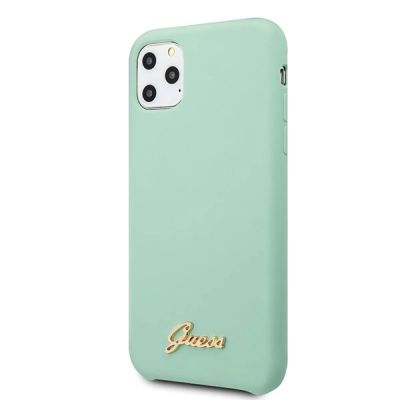 2. Guess GUHCN65LSLMGG iPhone 11 Pro Max green/green hard case Silicone Vintage Gold Logo