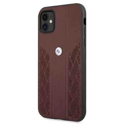 2. BMW Leather Curve Perforate Case for iPhone 11 / Xr - Red