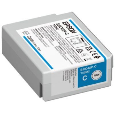2. Epson SJIC42P-C ink cartridge 1 pc. Original Cyan