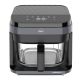 12. ELDOM FAT-FREE FRYER FR500 5.5 L 1200W GLASS CONTAINER, GRID, SILICONE PAD, 8 PROGRAMS, TEMPERATURE CONTROL.