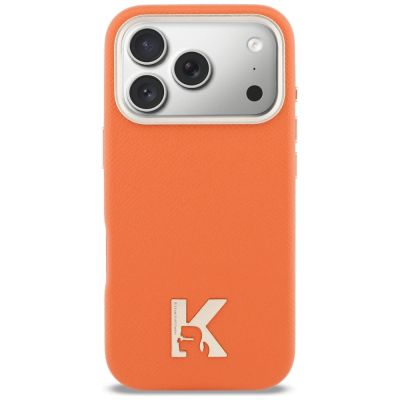 3. Karl Lagerfeld Karl Head Logo MagSafe Case for iPhone 17 Pro - Orange