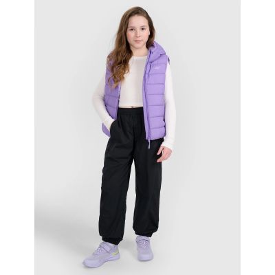 2. Girls' down vest with synthetic filling 4F 4FJRAW25TVJAF322-51S