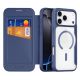 8. Dux Ducis Skin X Pro iPhone 17 Pro Case with Wallet, MagSafe Compatible - Blue